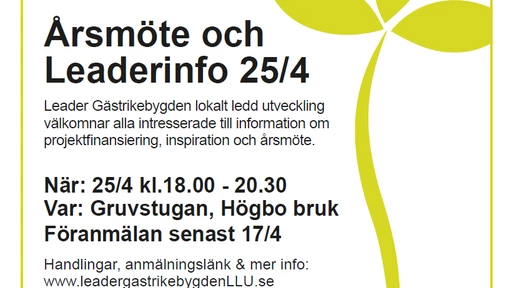 Leaderinfo & Årsmöte 24/5