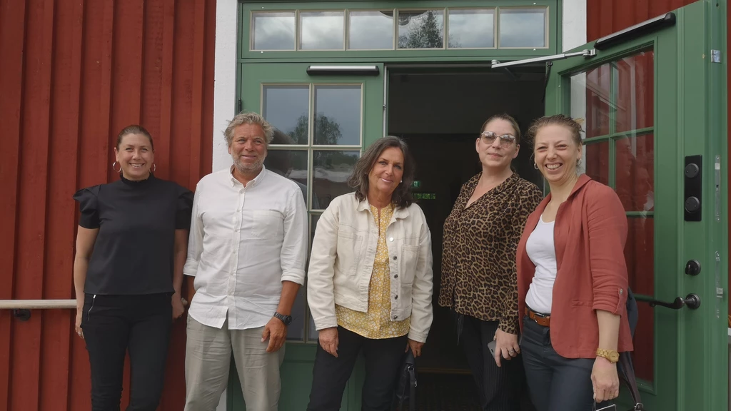 Studiebesök Höga kusten, Ringarbönninga. Erika, Niklas, Eva, Katarina och Linnéa